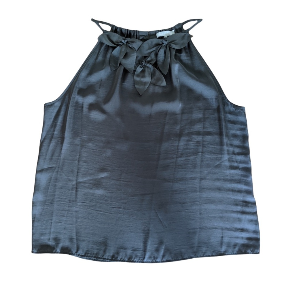 Violet and Claire Charcoal Satin Blouse Size XL